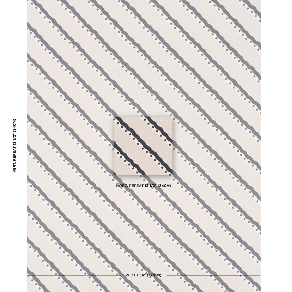 ROUSSEAU-STRIPE-BLACK-CREAM-SCHUMACHER-181910 - Schumacher Fabric