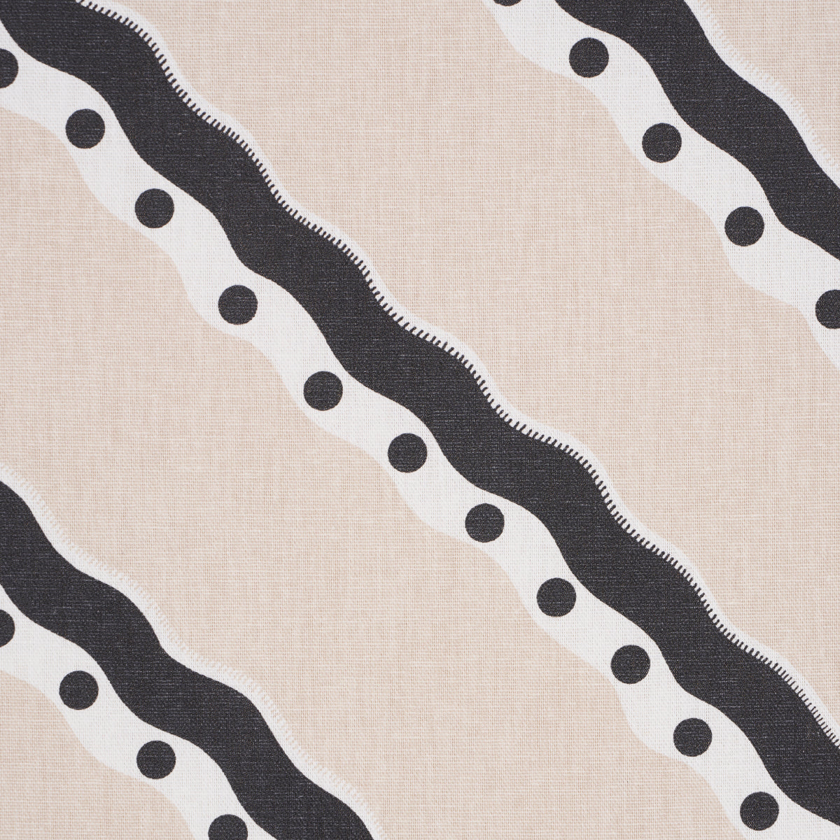 Rousseau Stripe - Black & Cream - Schumacher 181910 Fabric - Schumacher Fabric