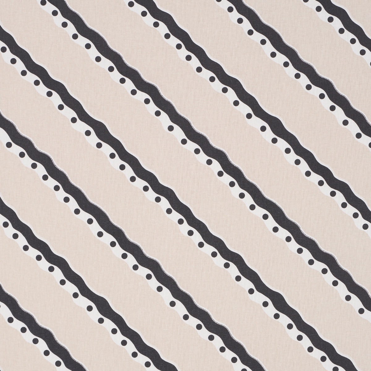 ROUSSEAU-STRIPE-BLACK-CREAM-SCHUMACHER-181910 - Schumacher Fabric