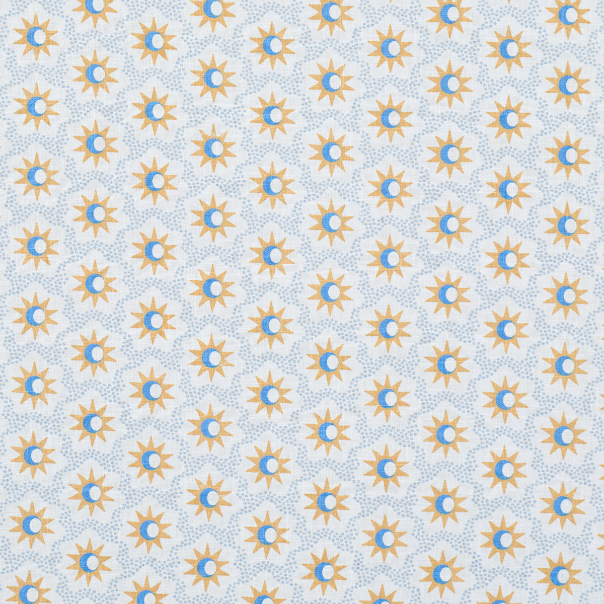Lucie - Yellow & Sky - Schumacher 181941 Fabric - Schumacher Fabric