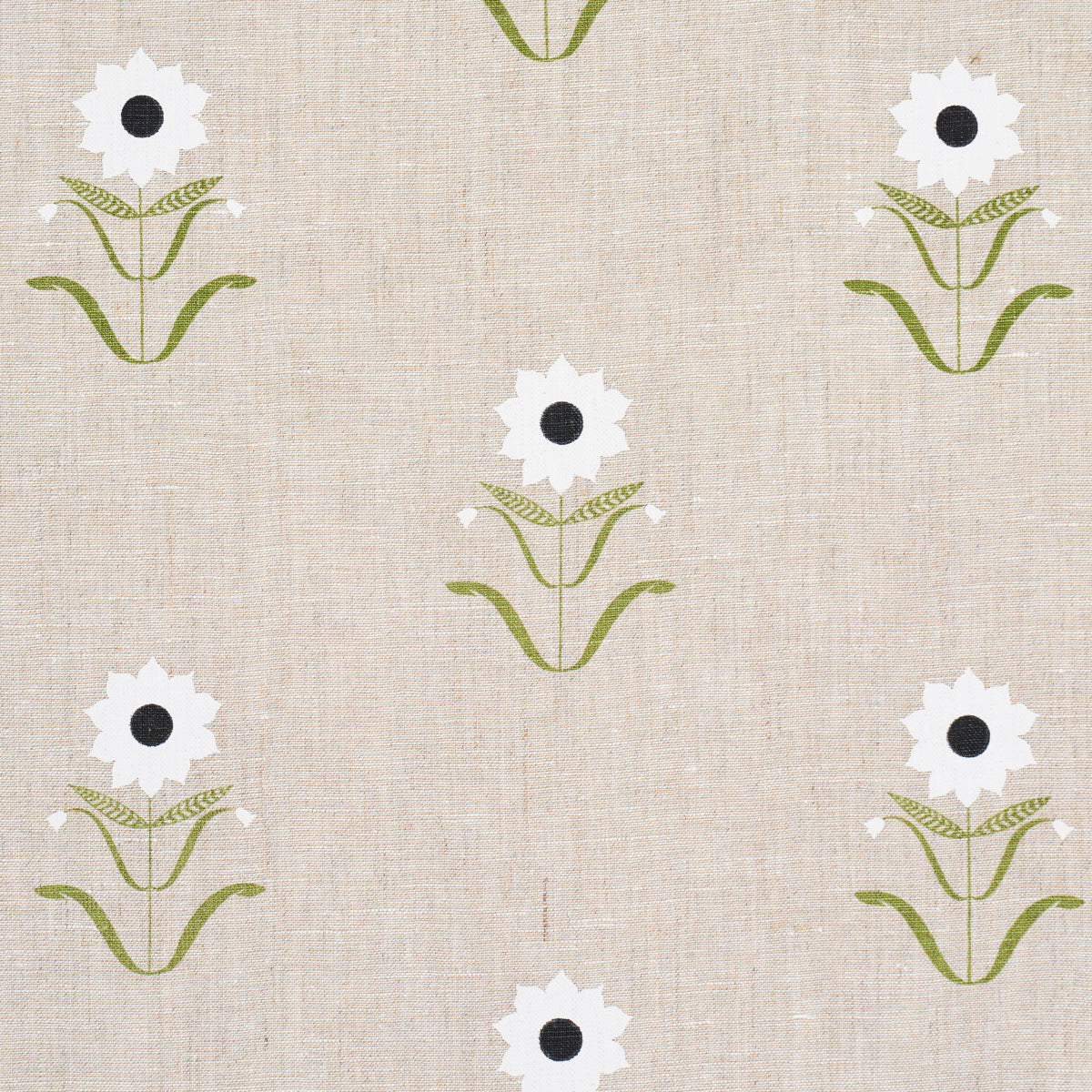FORGET-ME-NOTS-WHITE-ON-LINEN-SCHUMACHER-181981 - Schumacher Tela