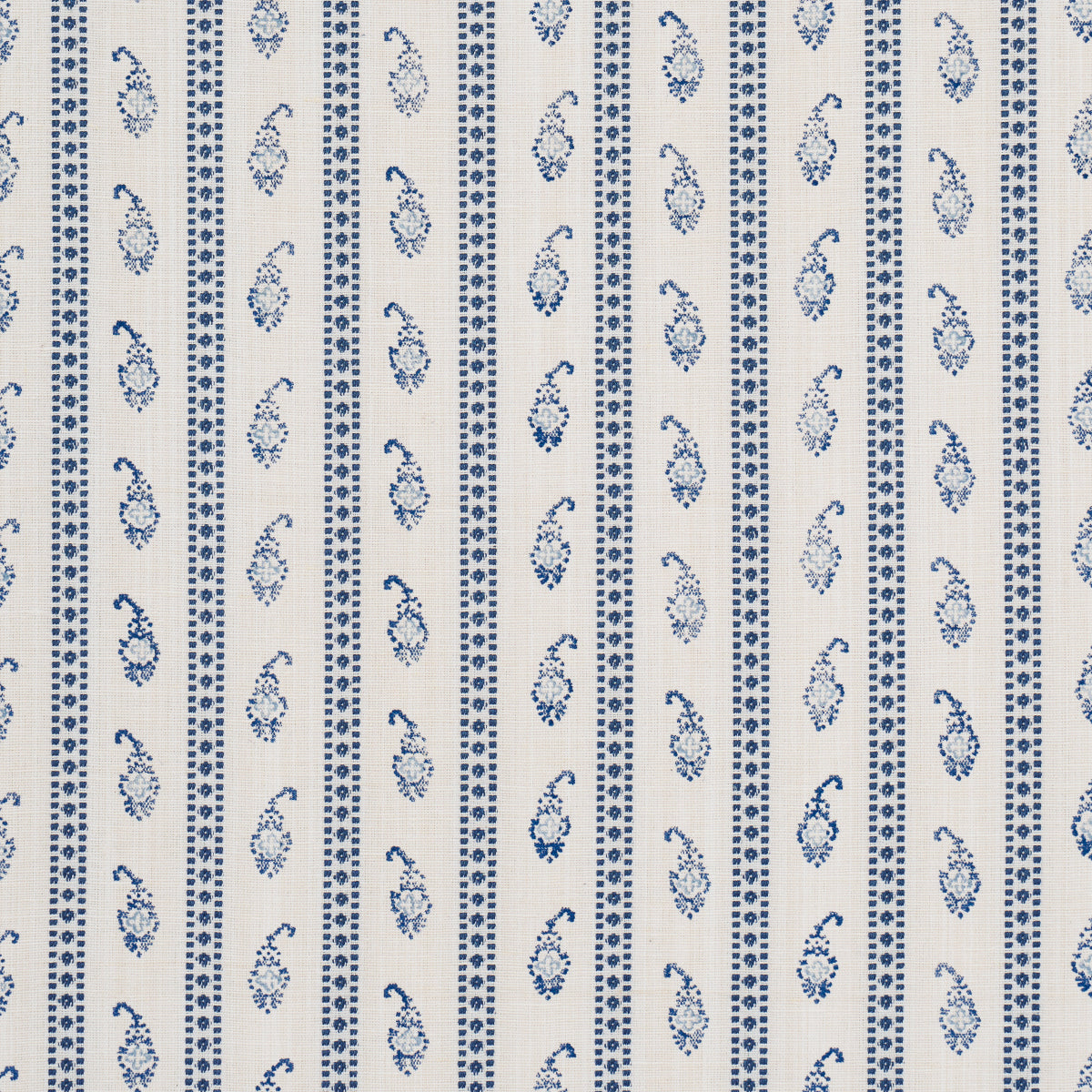 EDDIE-WOVEN-HAND-BLOCK-PRINT-BLUE-SCHUMACHER-182020 - Schumacher Tela