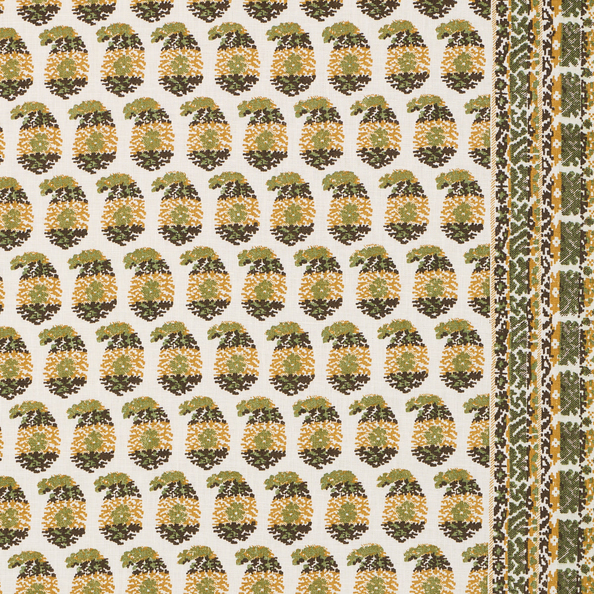 TERRY-OCHRE-GREEN-SCHUMACHER-182062 - Schumacher Tela