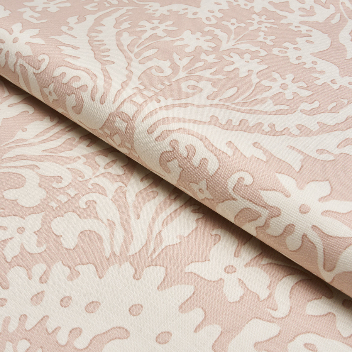 Suffolk Damask - Pink - Schumacher 182124 Fabric - Schumacher Fabric