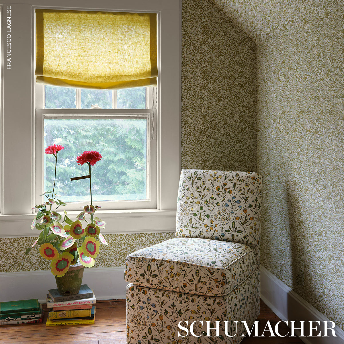 FRANCES-FLORAL-INDOOR-OUTDOOR-DOCUMENT-SCHUMACHER-182161 - Schumacher Tela