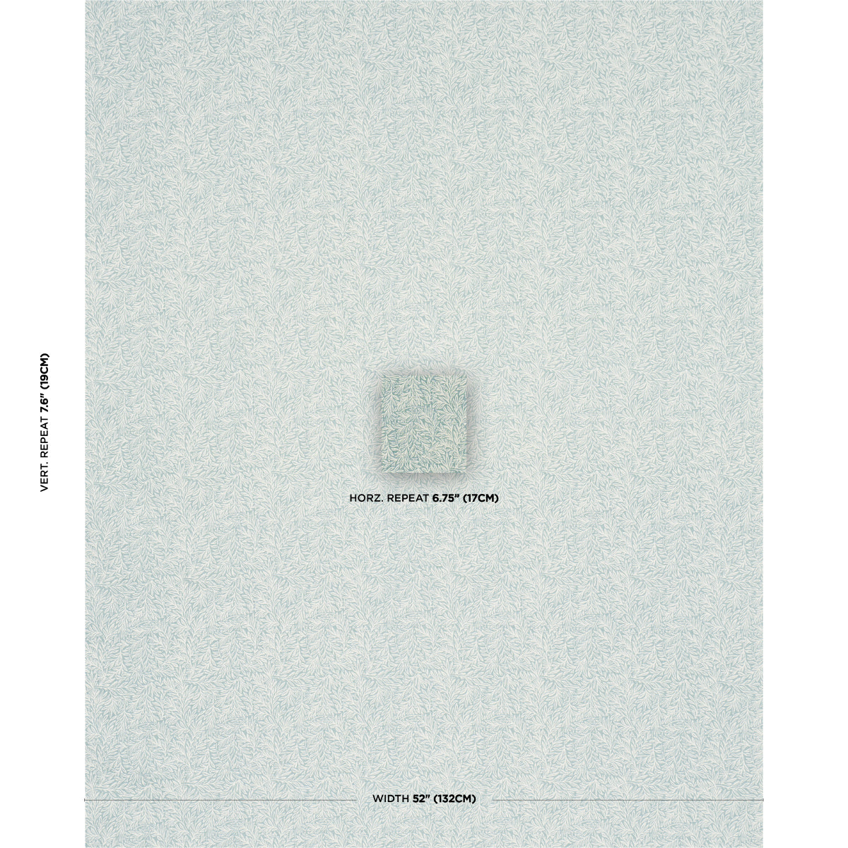 WILLOW-LEAF-AQUA-SCHUMACHER-182180 - Schumacher Tela