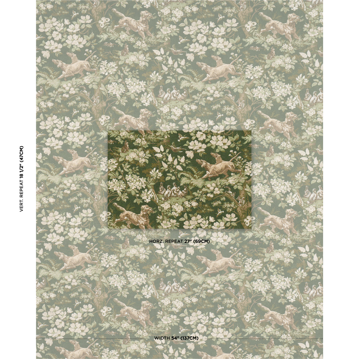 HOUND-MEADOW-FOREST-SCHUMACHER-182261 - Schumacher Tela