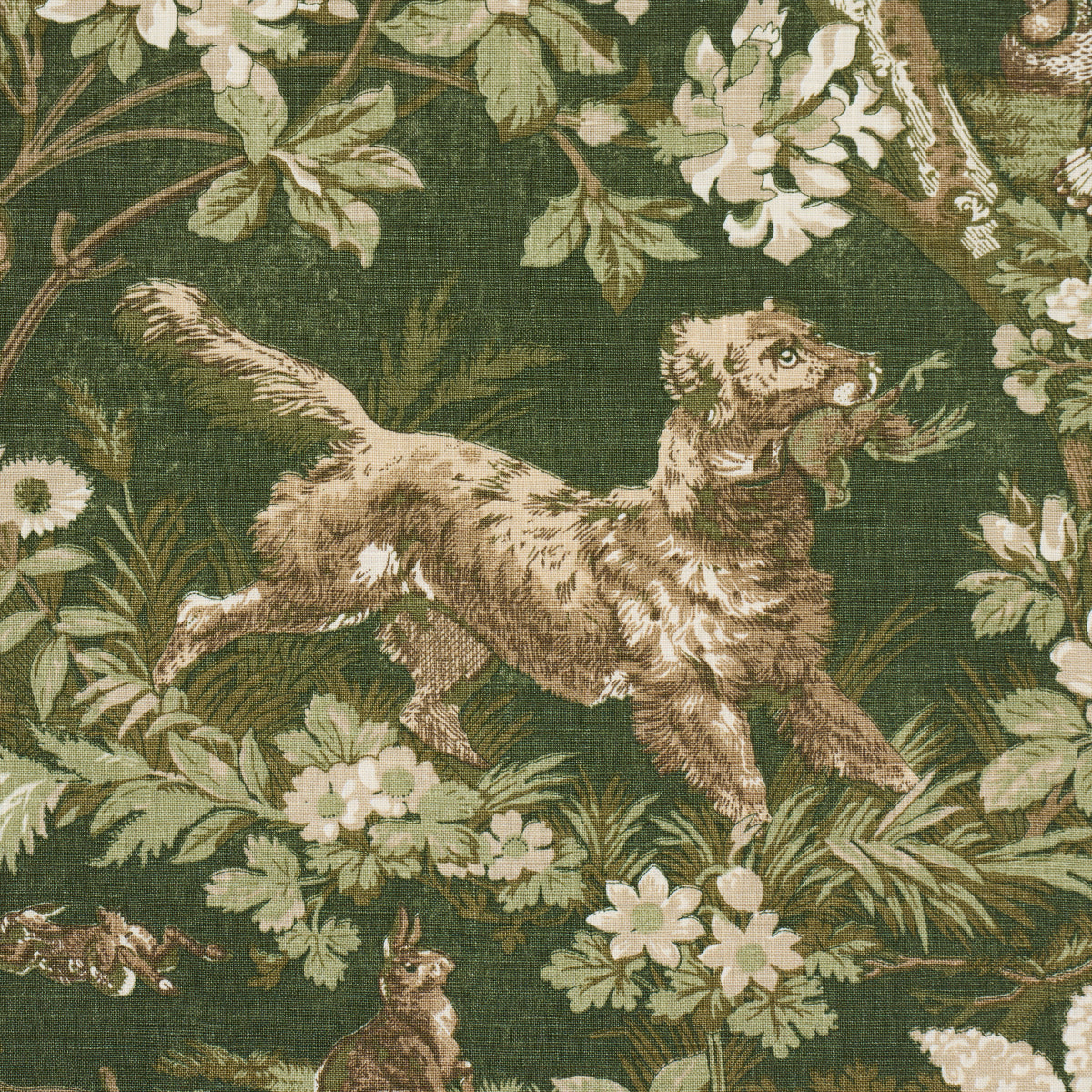 Hound Meadow - Forest - Schumacher 182261 Fabric - Schumacher Fabric