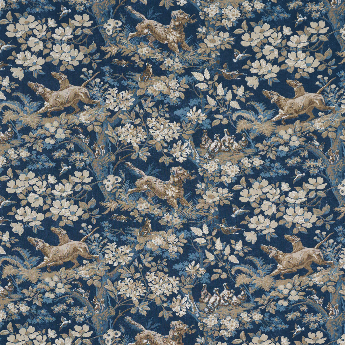 HOUND-MEADOW-INDIGO-SCHUMACHER-182262 - Schumacher Fabric