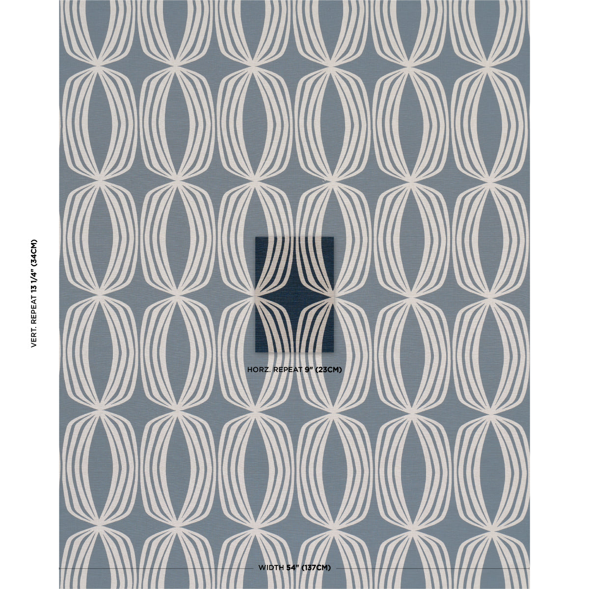 FONTANA-HAND-PRINT-INDIGO-SCHUMACHER-182322 - Schumacher Tela