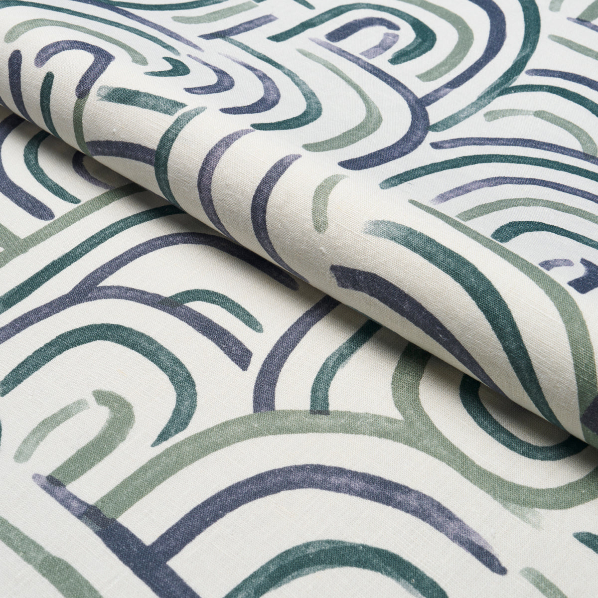 New Beat - Blue & Green - Schumacher 182361 Fabric - Schumacher Fabric