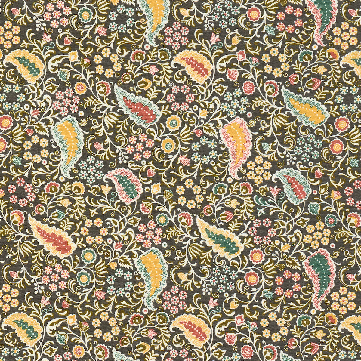 PEGGY-PAISLEY-GRAPHITE-SCHUMACHER-182430 - Schumacher Tela