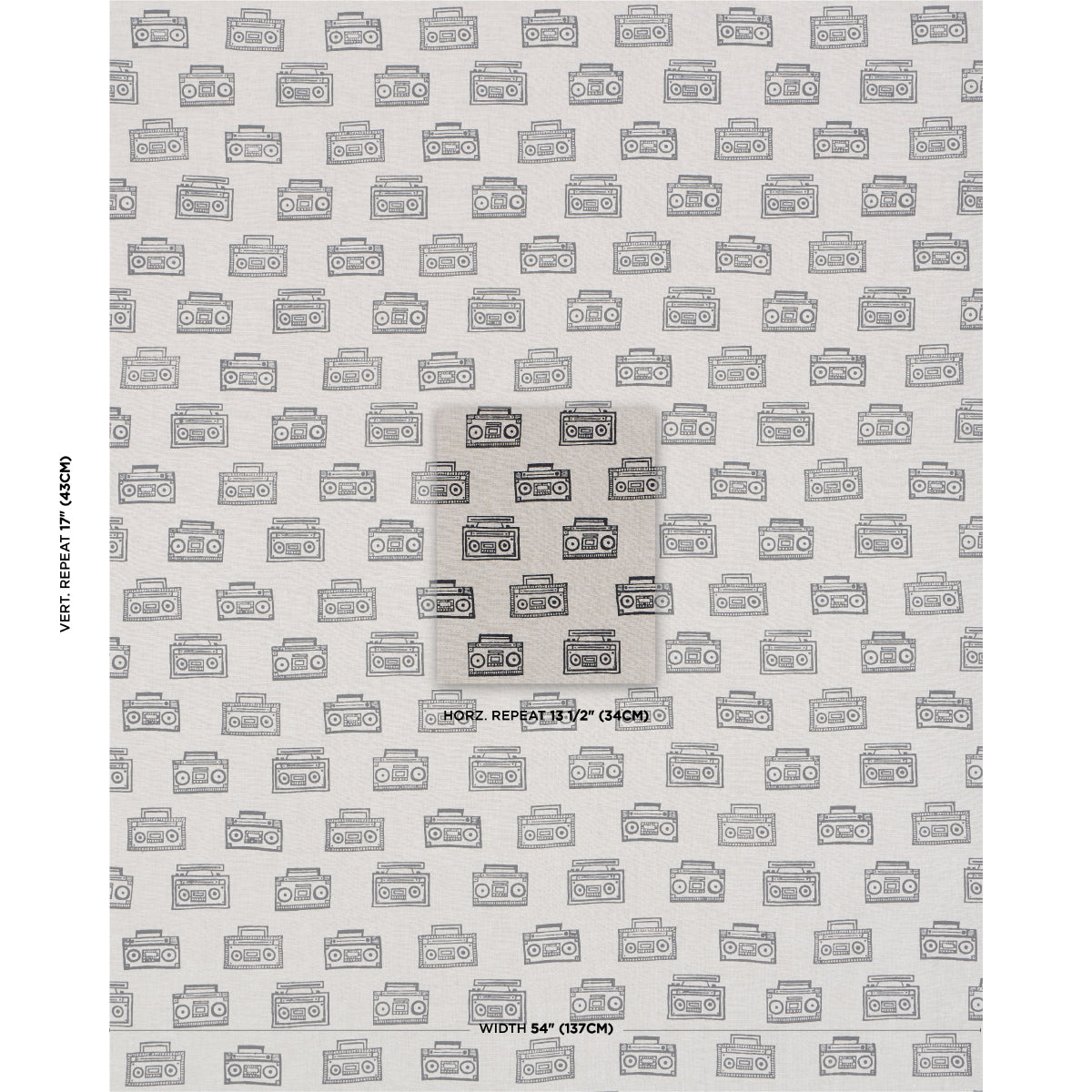ODE-HAND-BLOCK-CHARCOAL-SCHUMACHER-182450 - Schumacher Tela