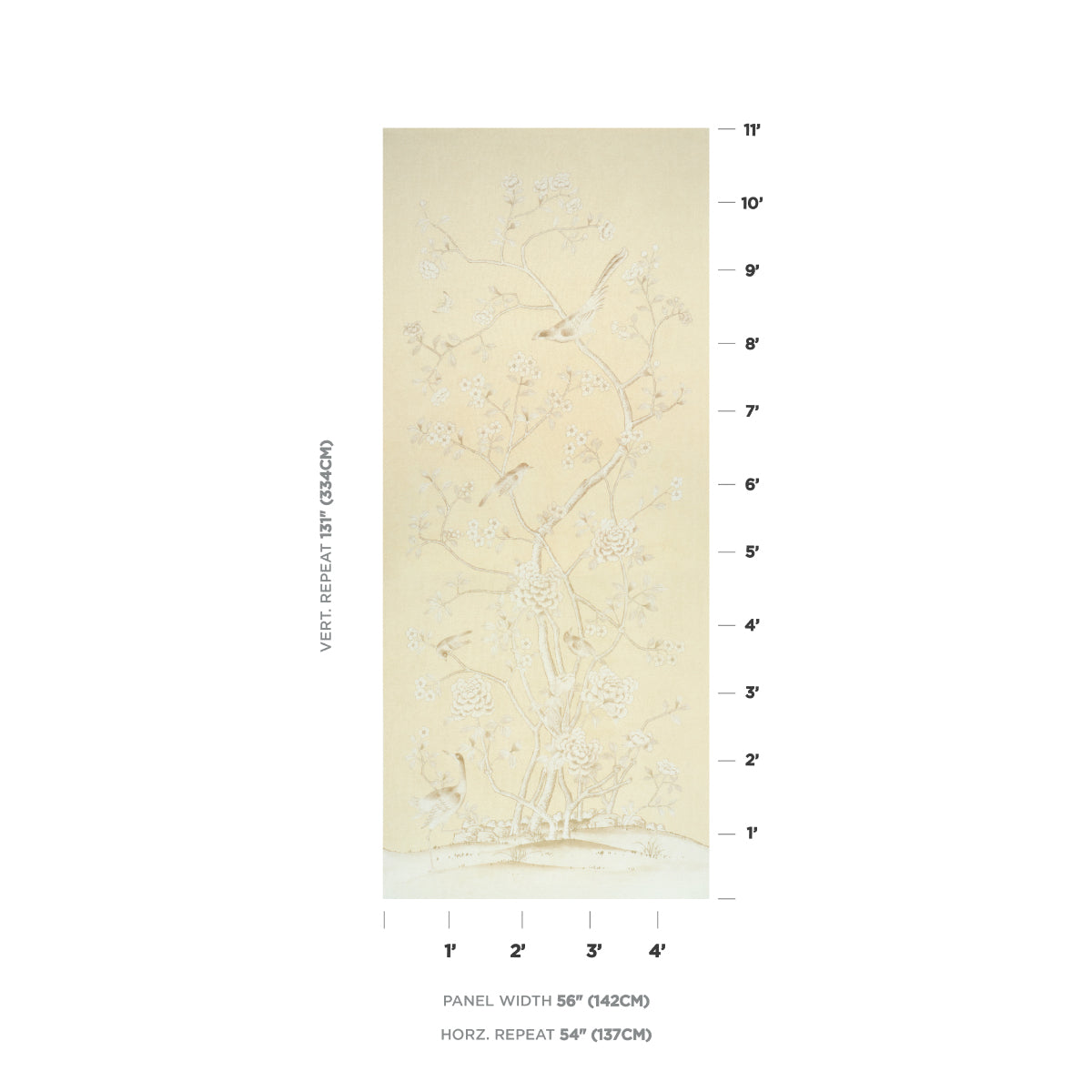 Chinois Palais - Butter - Schumacher 182561 Fabric - Schumacher Fabric