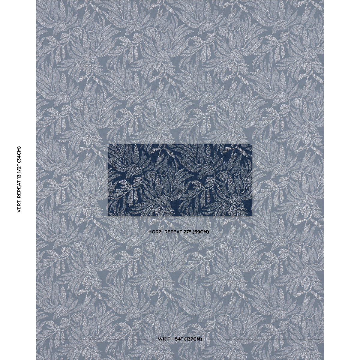 TAYRONA-PALM-MOSAIC-PACIFIC-OCEAN-HUES-SCHUMACHER-182592 - Schumacher Tela