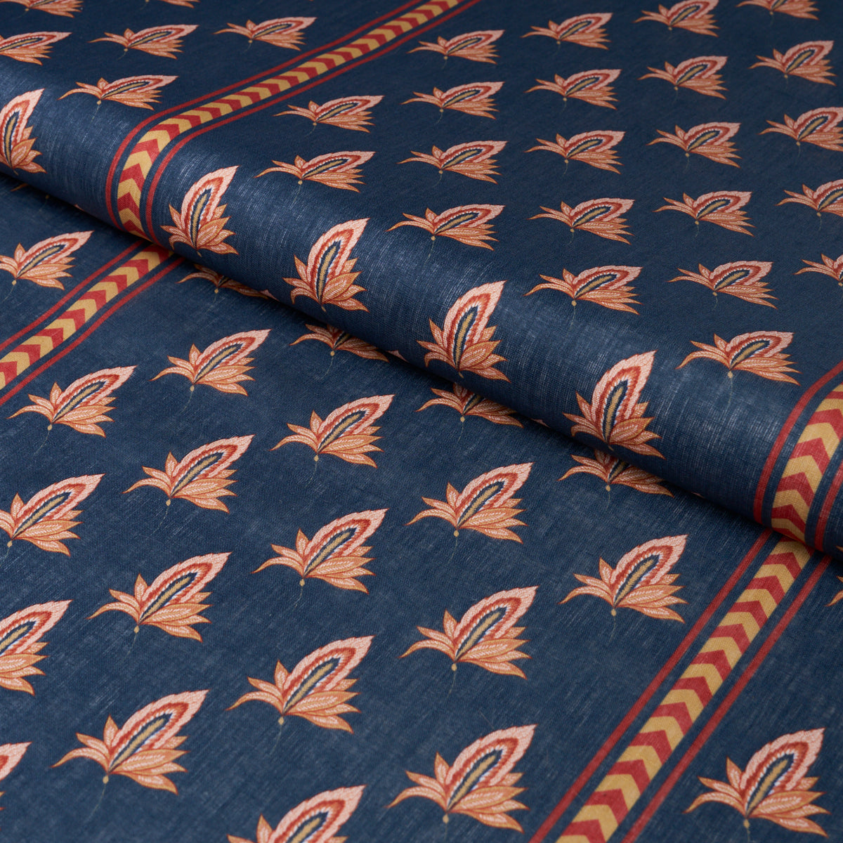 Bangalore Imagination - Bleu - Schumacher 182600 Fabric - Schumacher Fabric