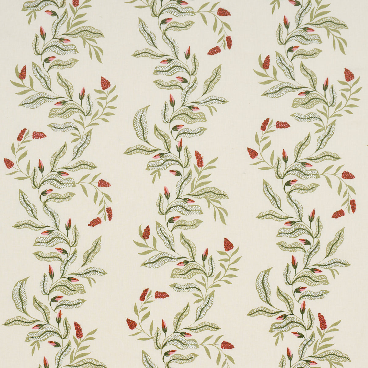 Vagary Vines - Watermelon - Schumacher 182642 Fabric - Schumacher Fabric