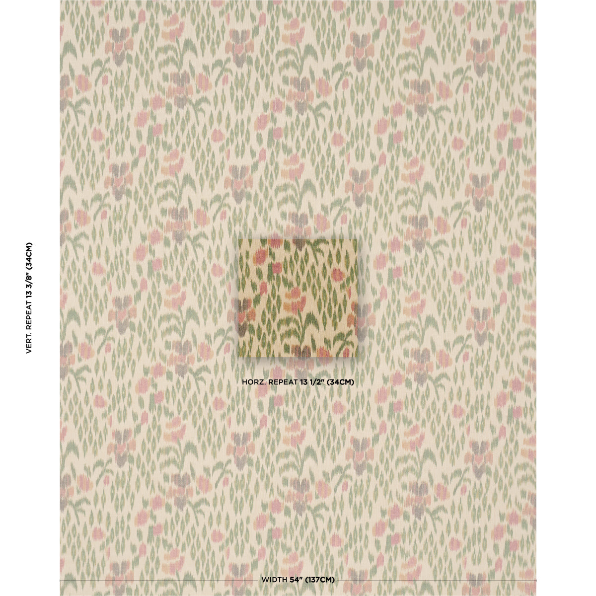 Leonora Warp Print - Jewel - Schumacher 182730 Fabric - Schumacher Fabric