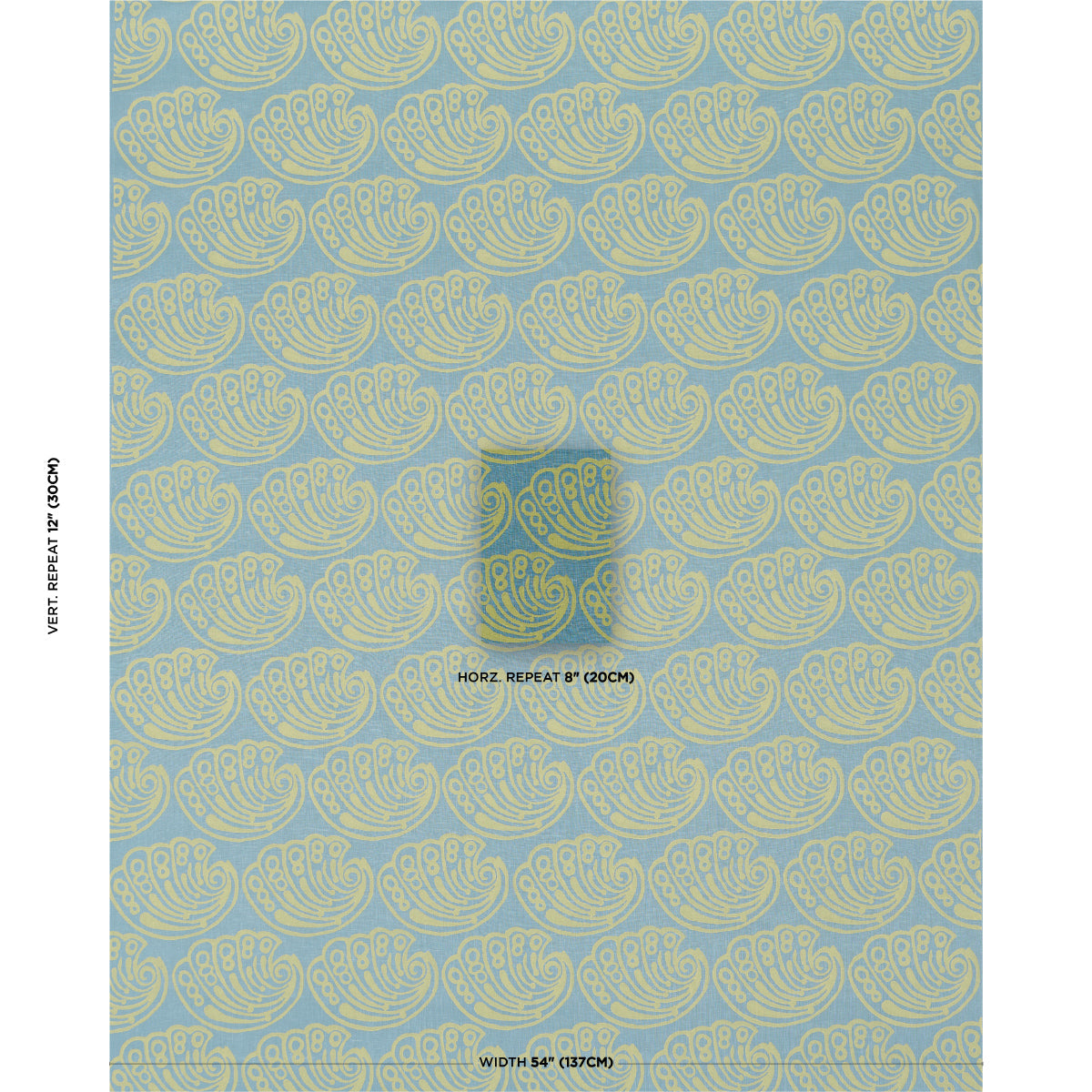 Ramsgate Hand Block - Seaweed - Schumacher 182751 Fabric - Schumacher Fabric