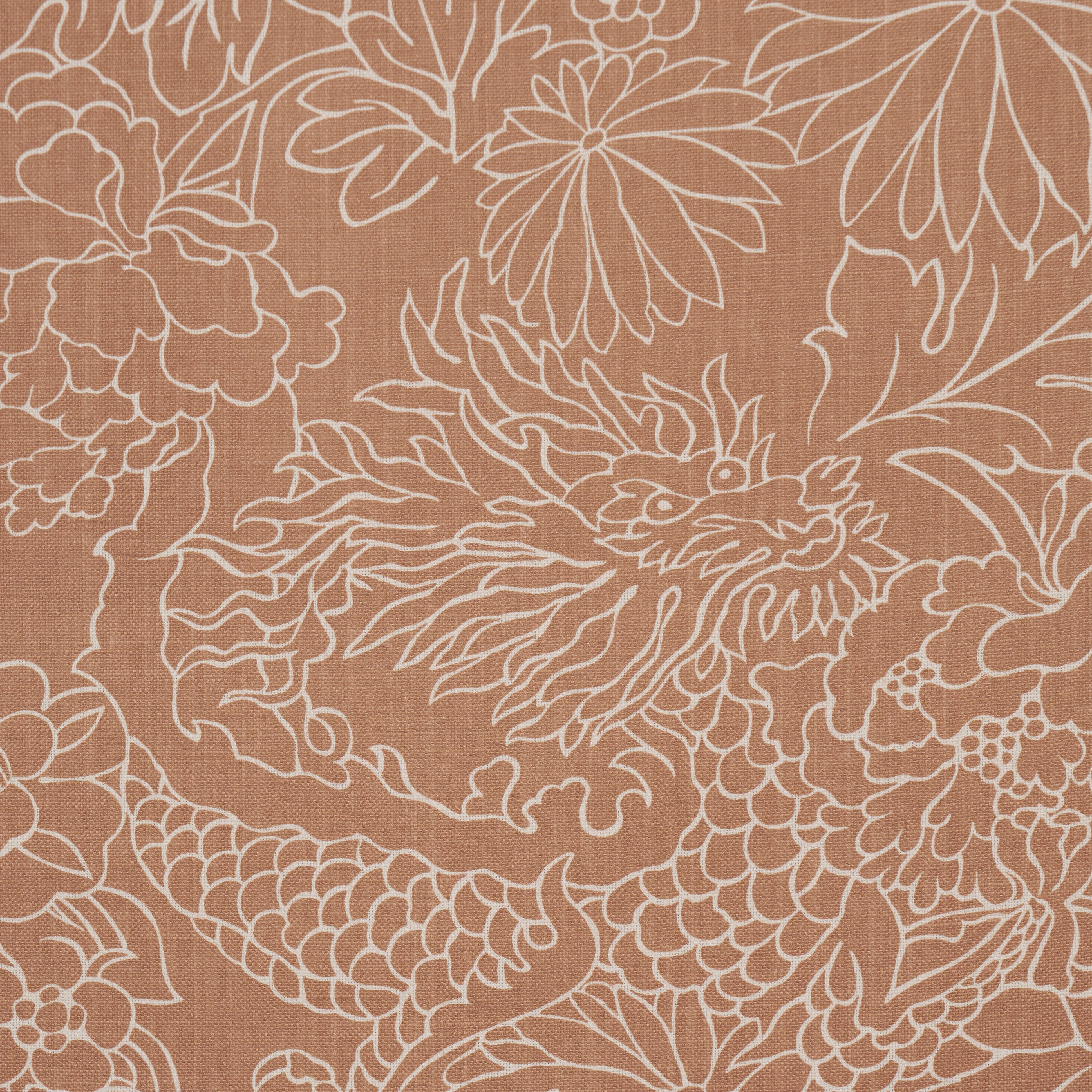 CHIANG-MAI-DRAGON-SILHOUETTE-MEDITERRANEAN-SPICE-SCHUMACHER-182781 - Schumacher Fabric