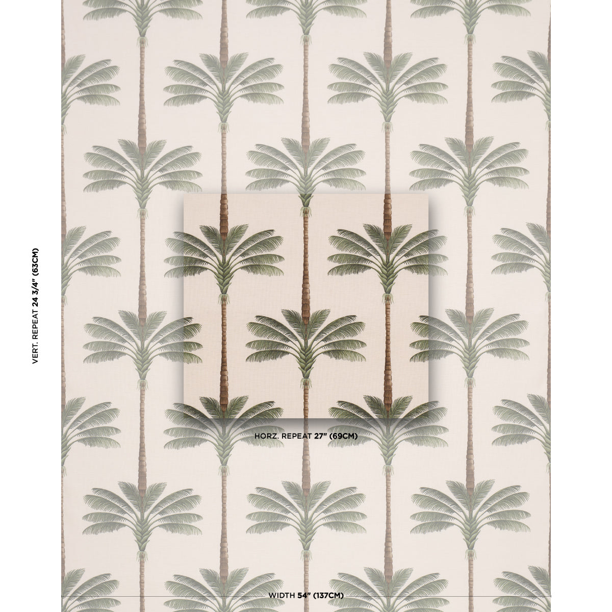 A-PALM-IS-A-PALM-PRINT-DAYLIGHT-EVERGREEN-SCHUMACHER-182820 - Schumacher Fabric