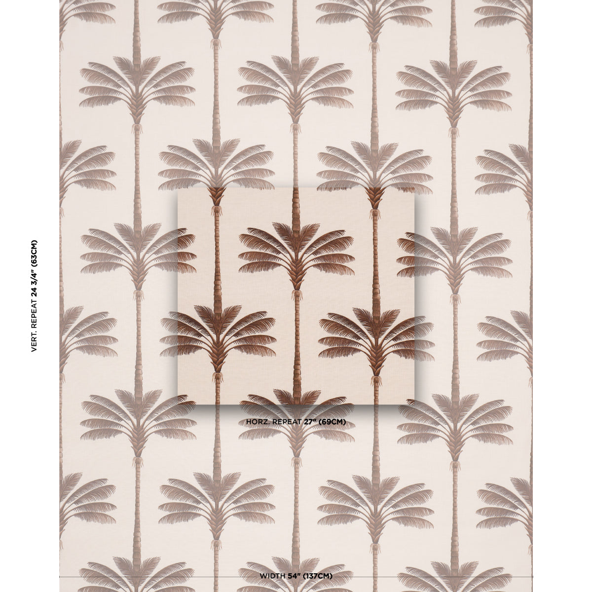 A-PALM-IS-A-PALM-PRINT-CHOCOLATE-MEETS-TOBACCO-SCHUMACHER-182821 - Schumacher Fabric