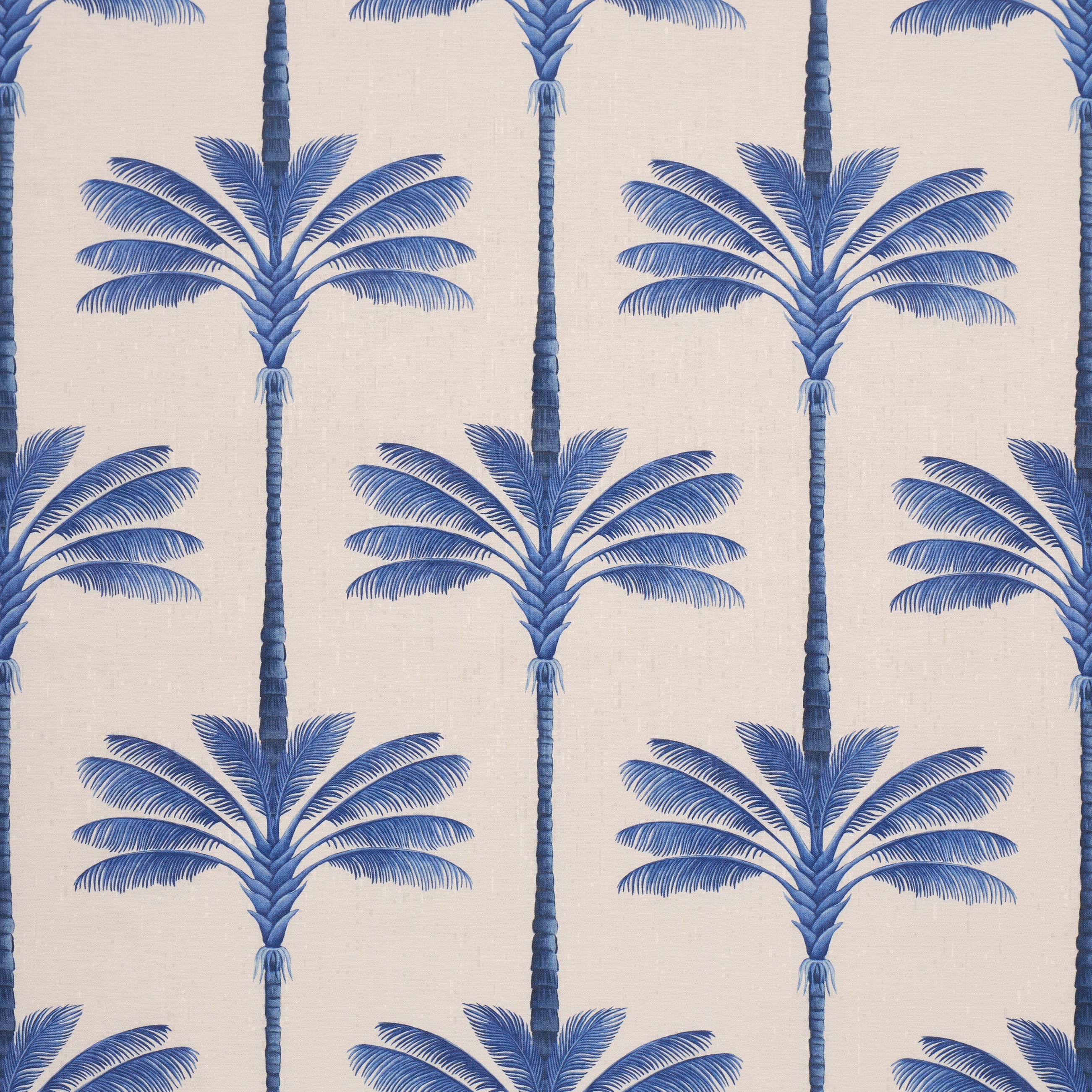 A Palm Is A Palm Print - Indigo Palm Grove - Schumacher 182822 Fabric - Schumacher Fabric