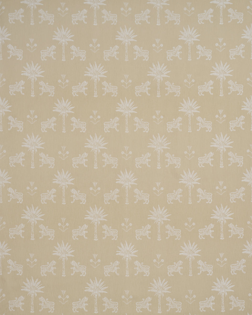TIGER-PALM-SILHOUETTE-OUTDOOR-MISTRAL-SAND-SCHUMACHER-182842 - Schumacher Fabric