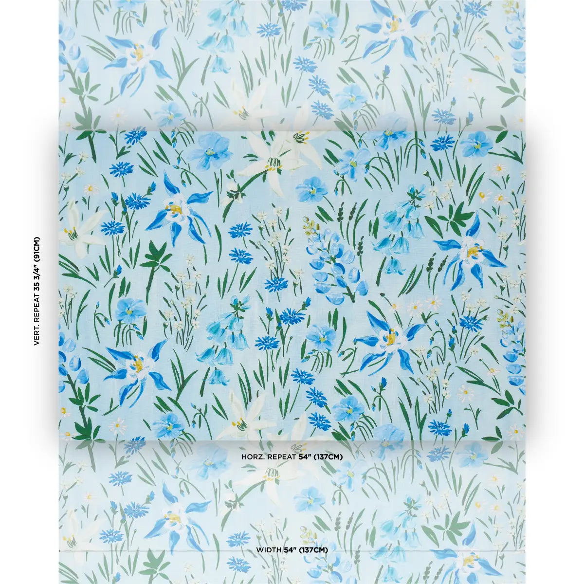 Oz Floral - Sky- Schumacher 182851 Fabric