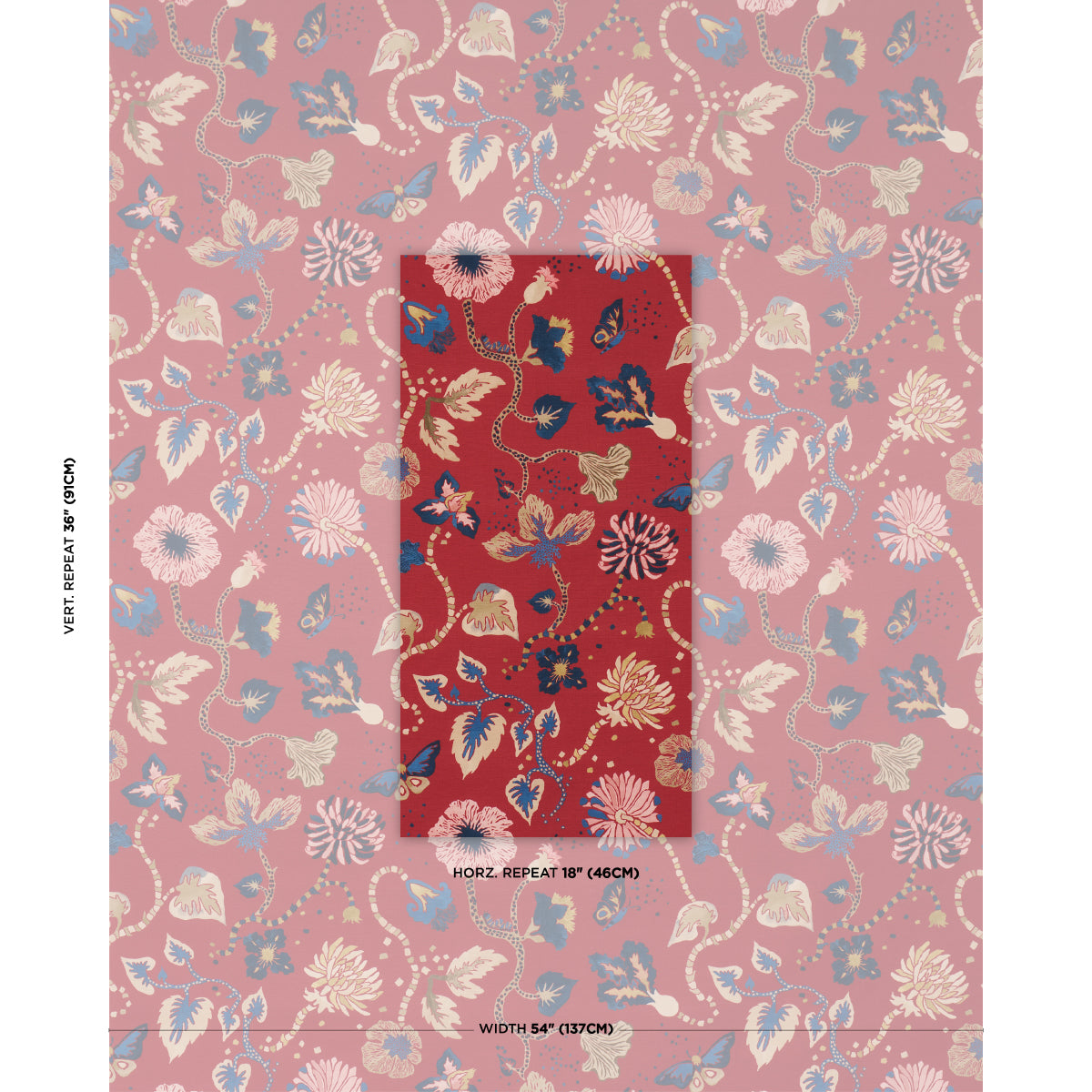 Gloriette - Red - Schumacher 182882 Fabric - Schumacher Fabric