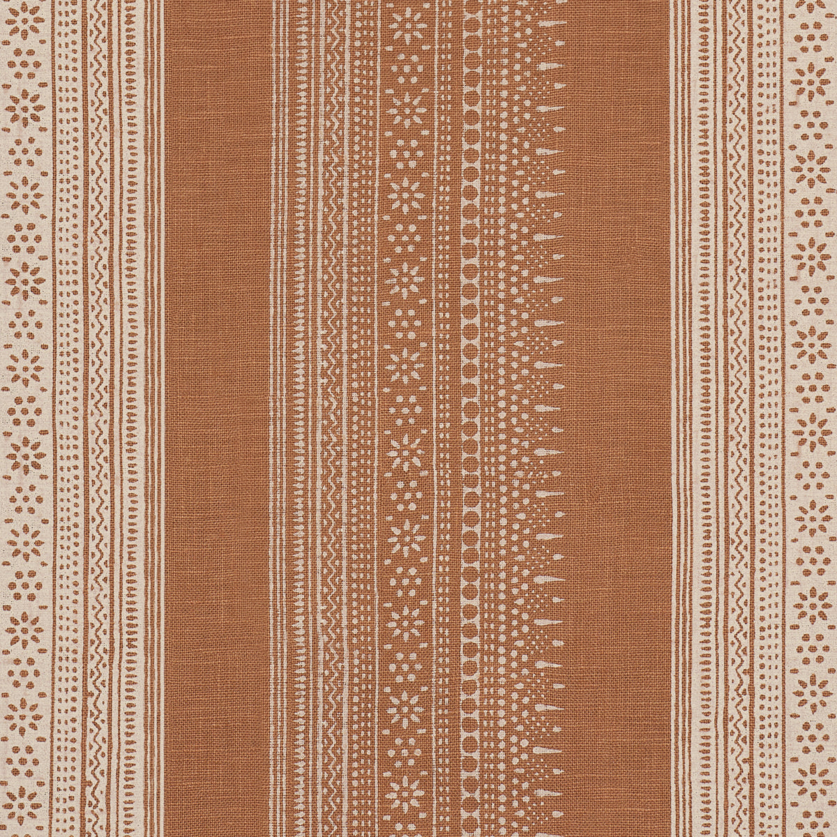 Calista Block Print - Spice - Schumacher 182900 Fabric - Schumacher Fabric