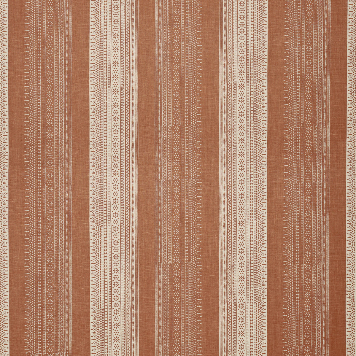 Calista Block Print - Spice - Schumacher 182900 Fabric - Schumacher Fabric