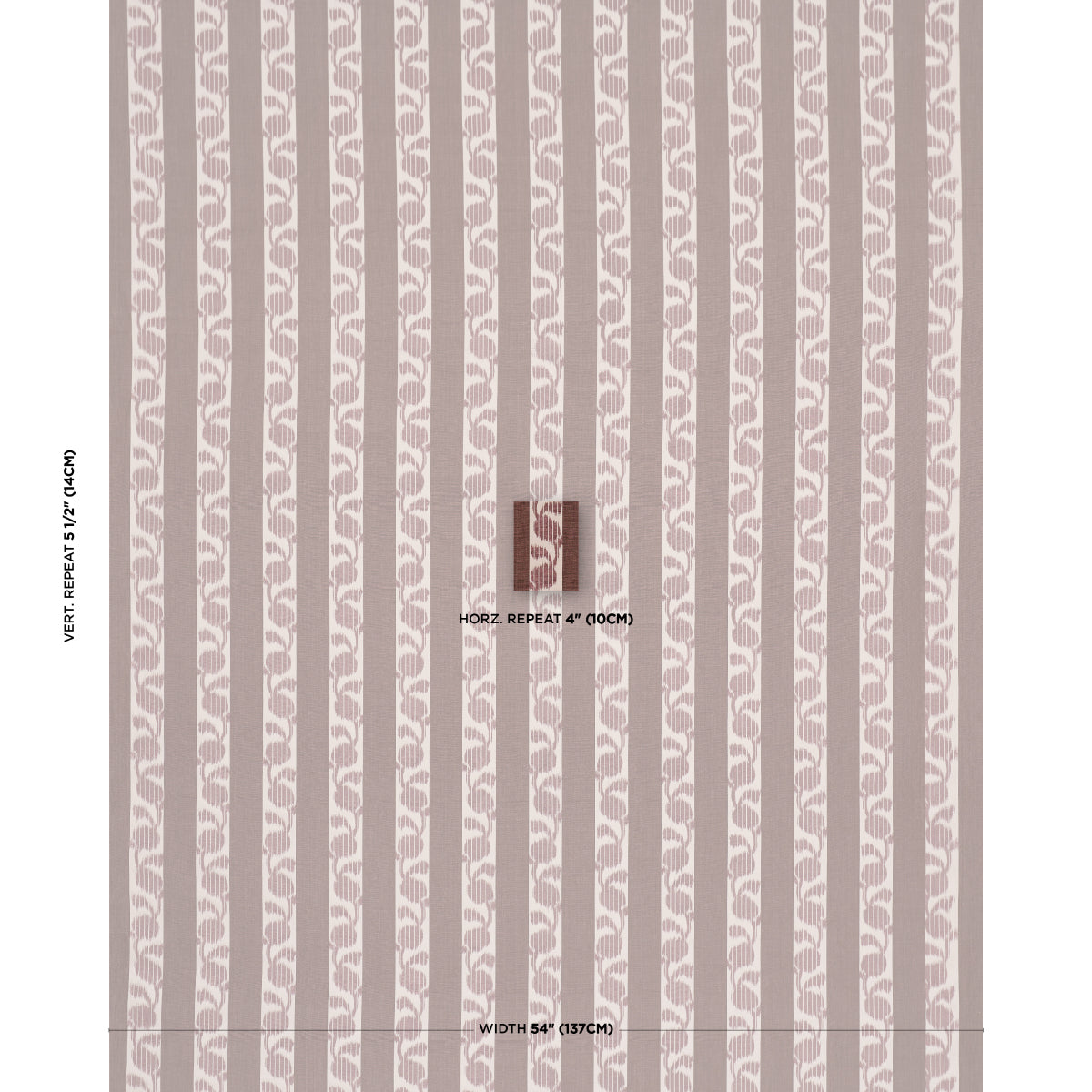 Priya Warp Print - Bordeaux - Schumacher 182920 Fabric - Schumacher Fabric
