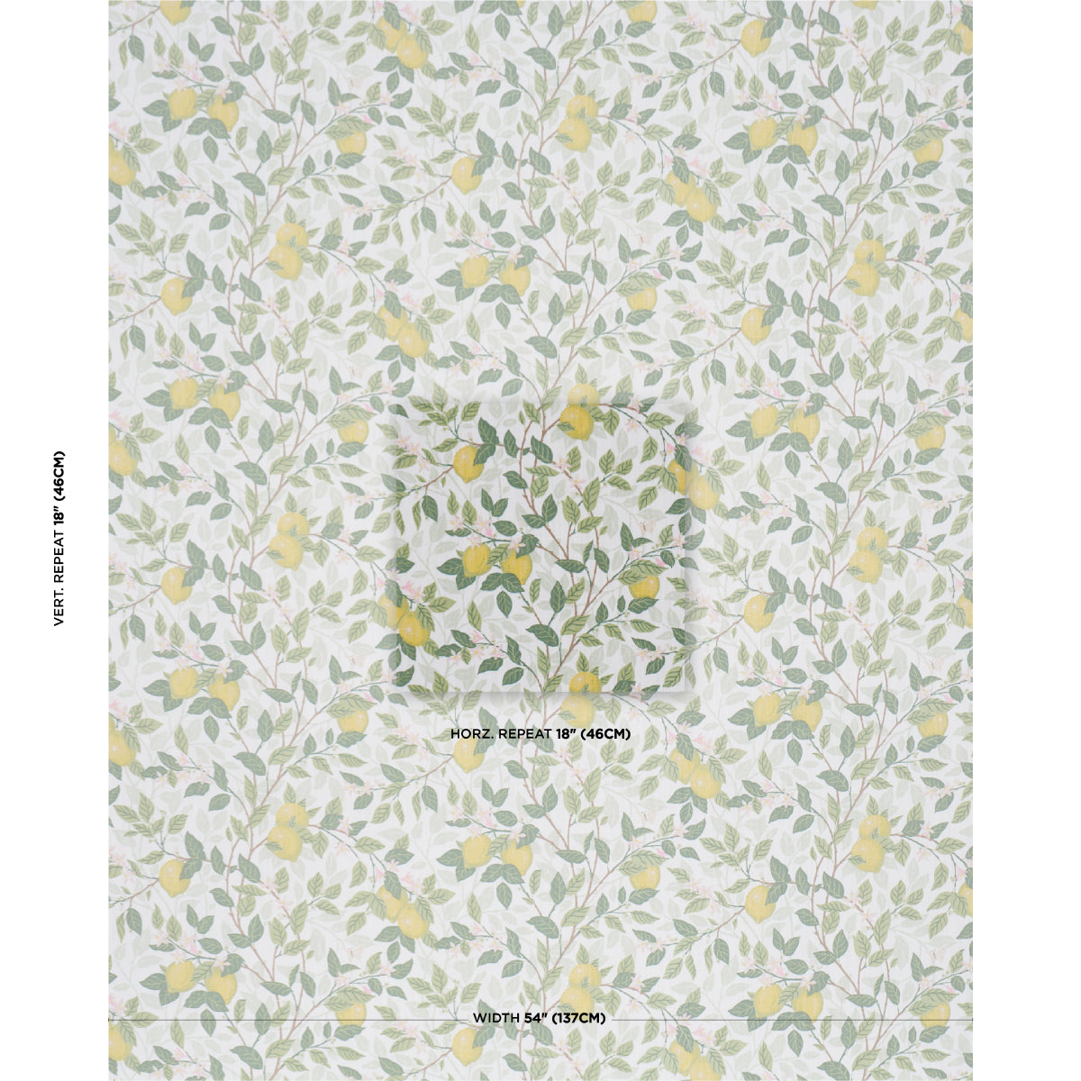 CITRONTRD-IVORY-AND-LEAF-SCHUMACHER-182950 - Schumacher Fabric