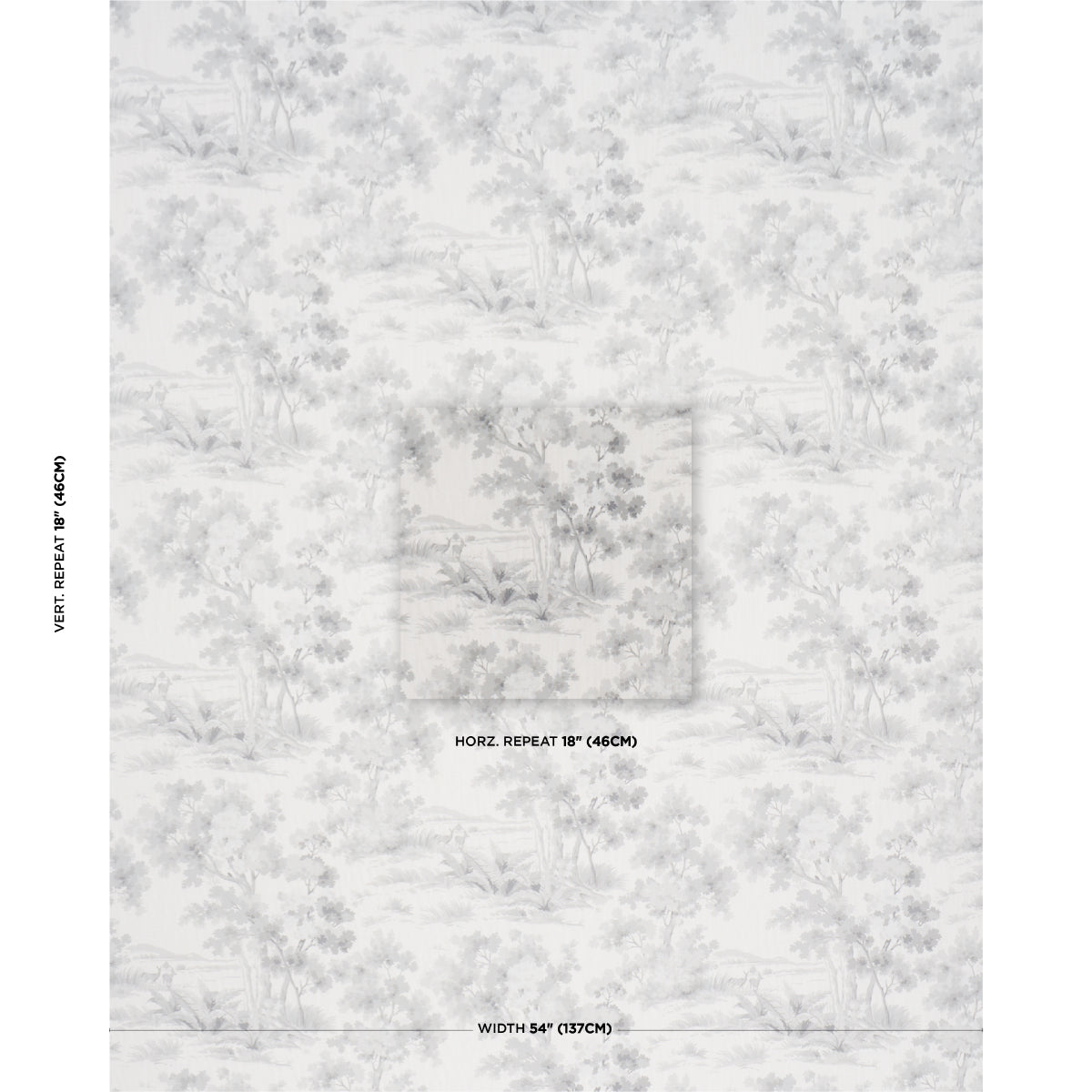 COUNTRYSIDE-MORNING-GREY-SCHUMACHER-182961 - Schumacher Fabric
