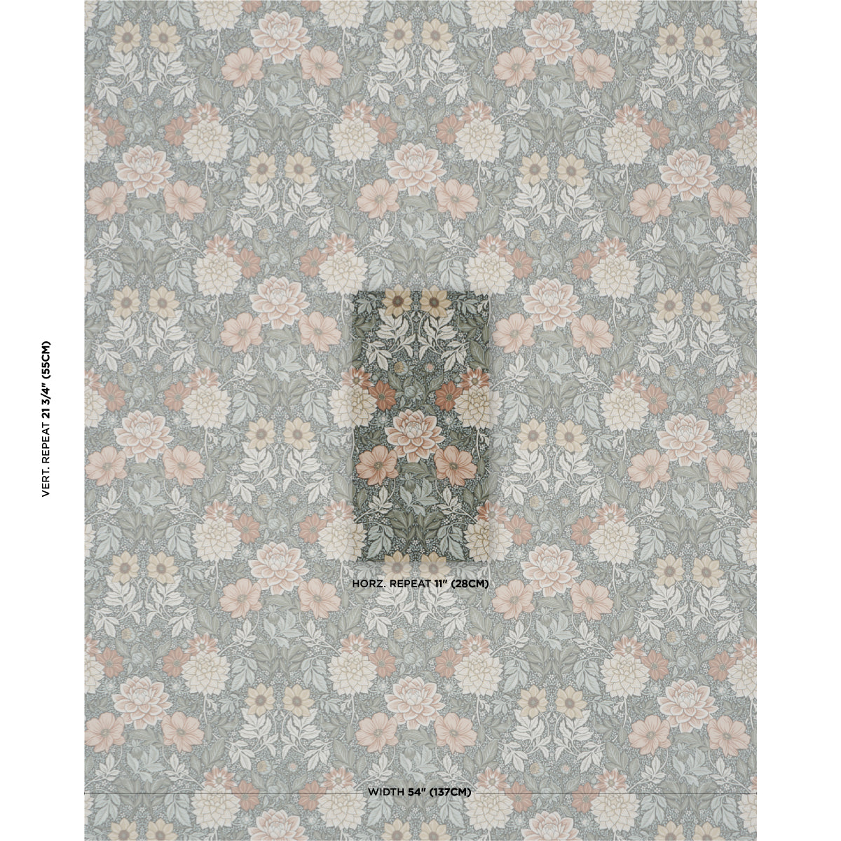 DAHLIA-GARDEN-GREEN-SCHUMACHER-182970 - Schumacher Fabric