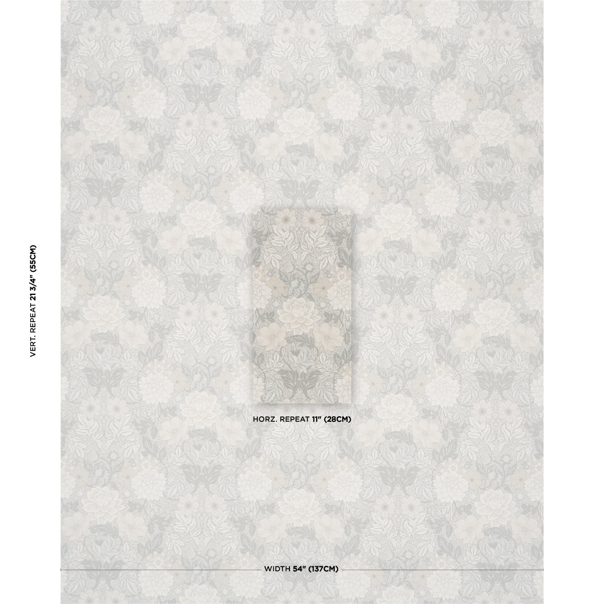 Dahlia Garden - Natural - Schumacher 182971 Fabric - Schumacher Fabric