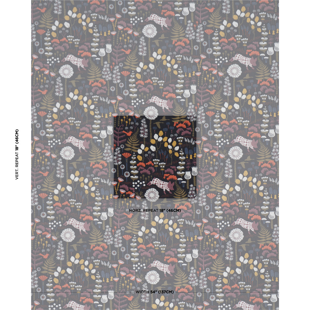 Hoppmosse - Midnight - Schumacher 183000 Fabric - Schumacher Fabric