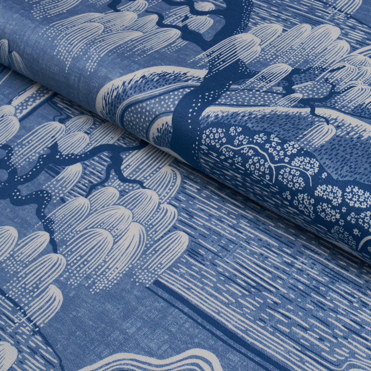 INDIGO-GARDEN-BLUE-AND-WHITE-SCHUMACHER-183012 - Schumacher Fabric