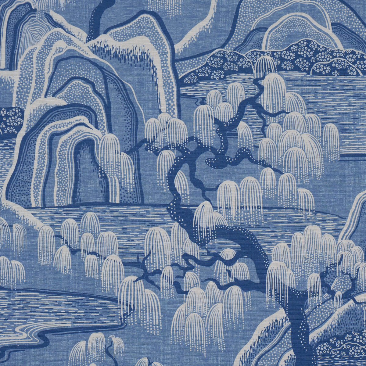Indigo Garden - Blue And White - Schumacher 183012 Fabric - Schumacher Fabric