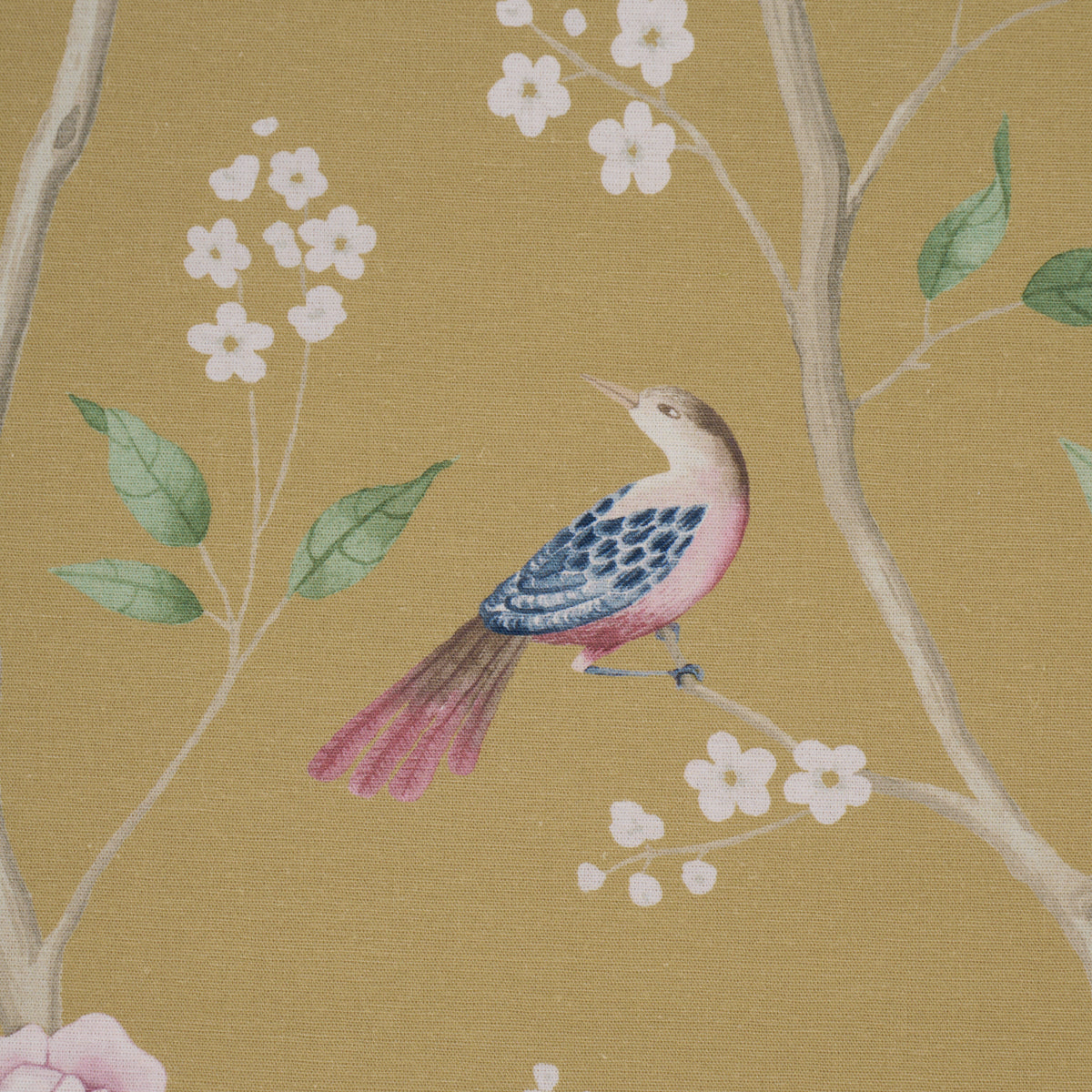 Paradise Birds - Gold - Schumacher 183032 Fabric - Schumacher Fabric