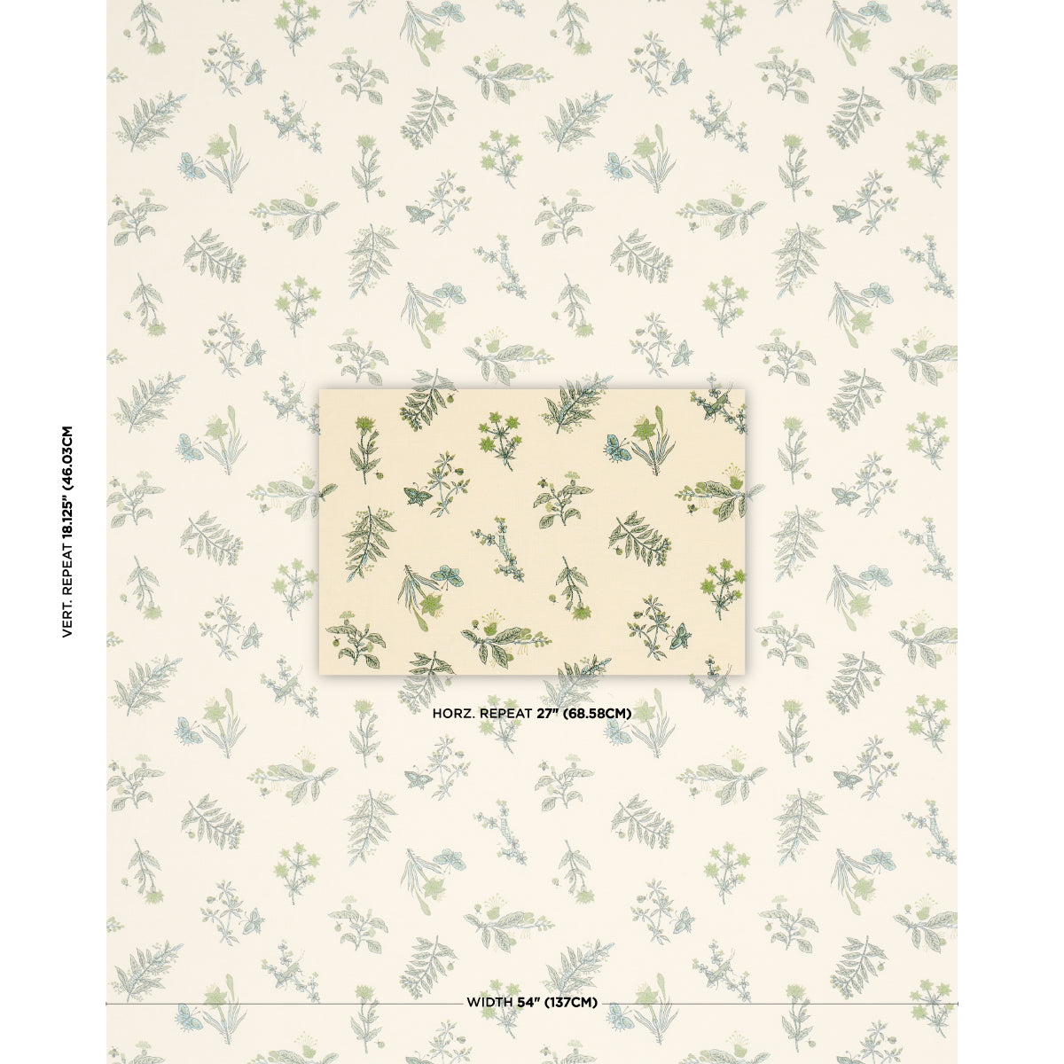 Jeter Des Fleurs Beaded Print - Artichoke - Schumacher 183111 Fabric - Schumacher Fabric