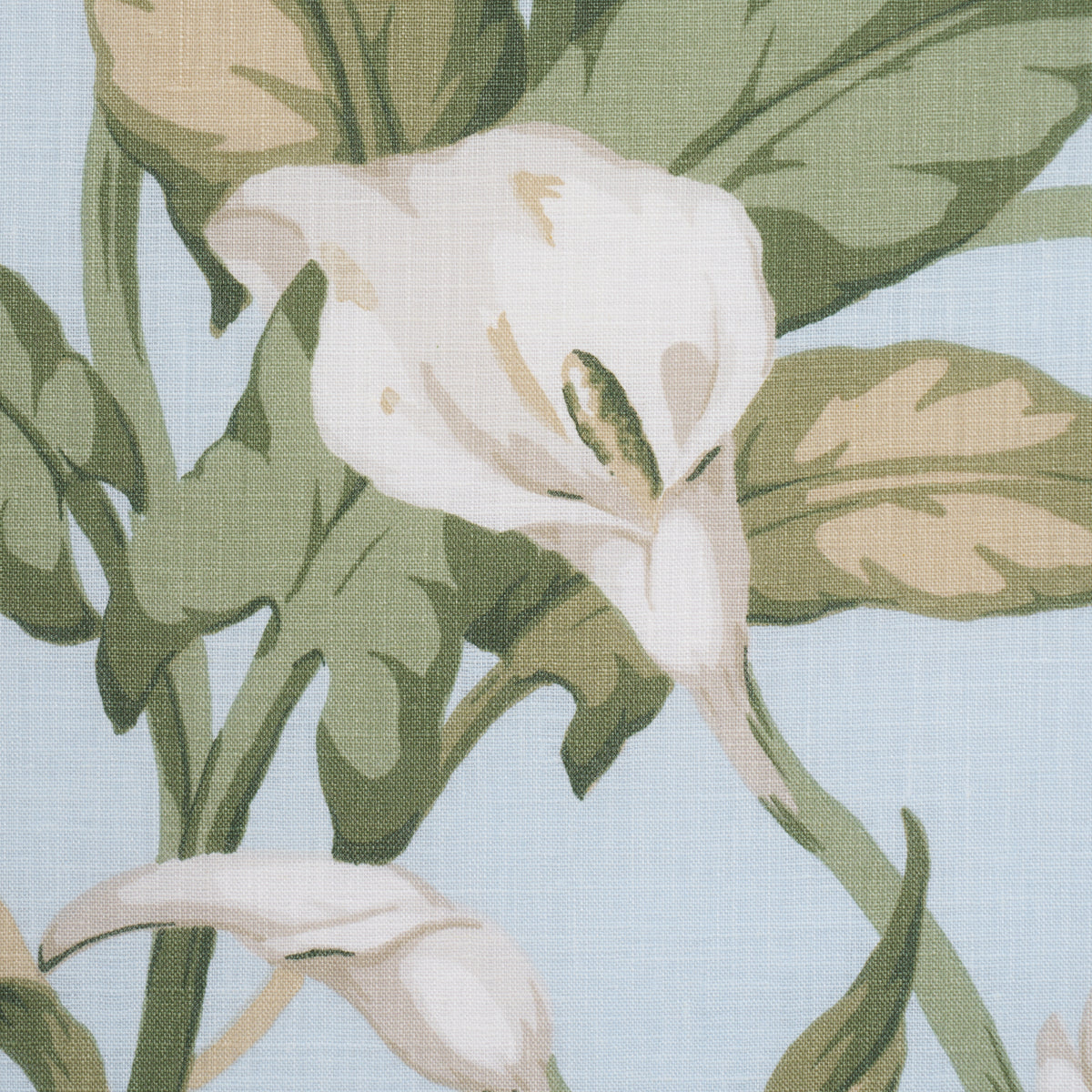 Arum Lilies - Sky - Schumacher 183123 Fabric - Schumacher Fabric