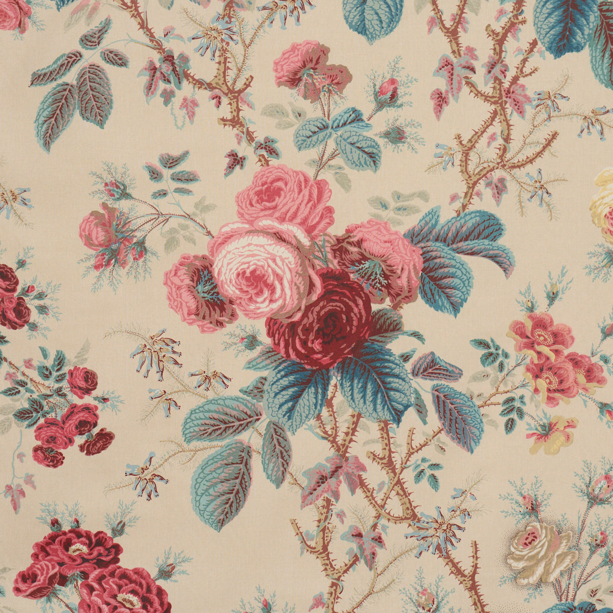 She Walks In Beauty Chintz - Document - Schumacher 183141 Fabric - Schumacher Fabric