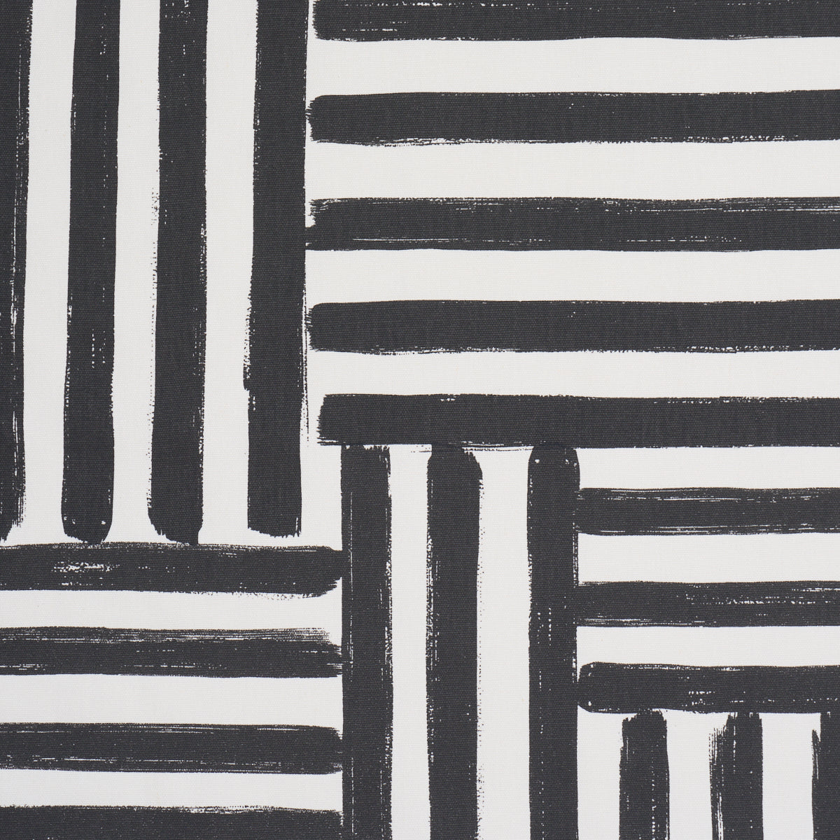 Parson'S Stripe Hand Print - Carbon - Schumacher 183170 Fabric - Schumacher Fabric