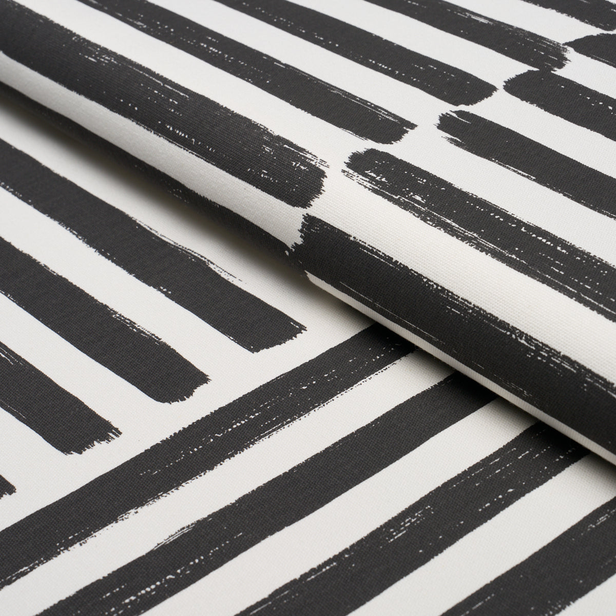 Parson'S Stripe Hand Print - Carbon - Schumacher 183170 Fabric - Schumacher Fabric