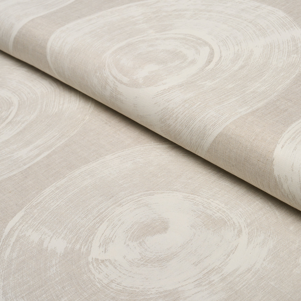 Painted Circles - Neutral - Schumacher 183180 Fabric - Schumacher Fabric