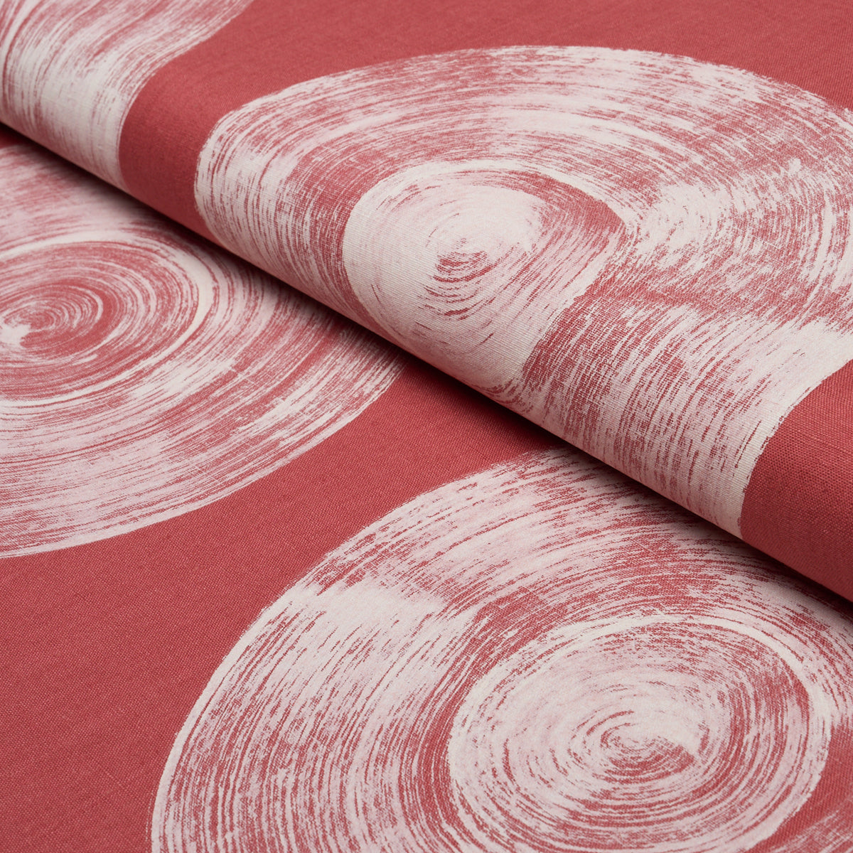 Painted Circles - Red - Schumacher 183182 Fabric - Schumacher Fabric
