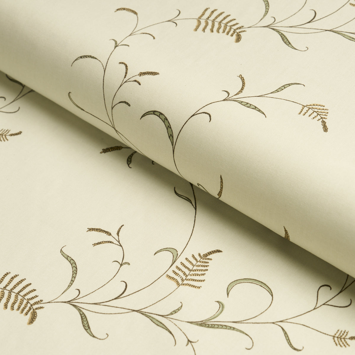 Winding Wheat - Green - Schumacher 183201 Fabric - Schumacher Fabric