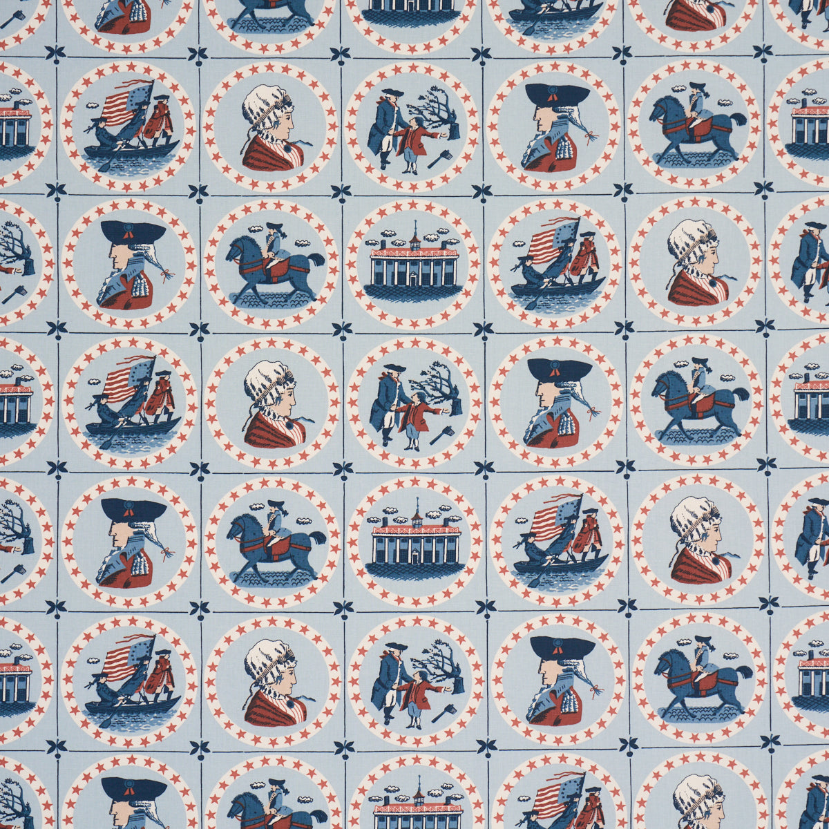 George Washington - Sky - Schumacher 183220 Fabric